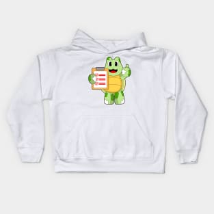 Turtle Secretary Note Kids Hoodie